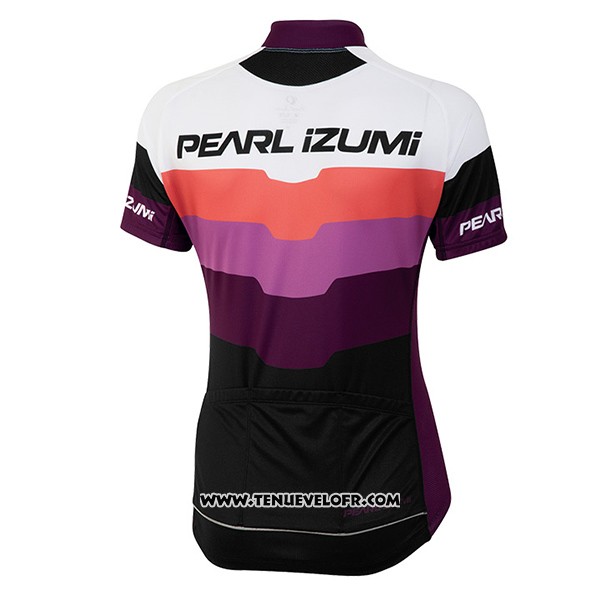 2016 Maillot Ciclismo Femme Pearl Izumi Noir et Violet Manches Courtes et Cuissard